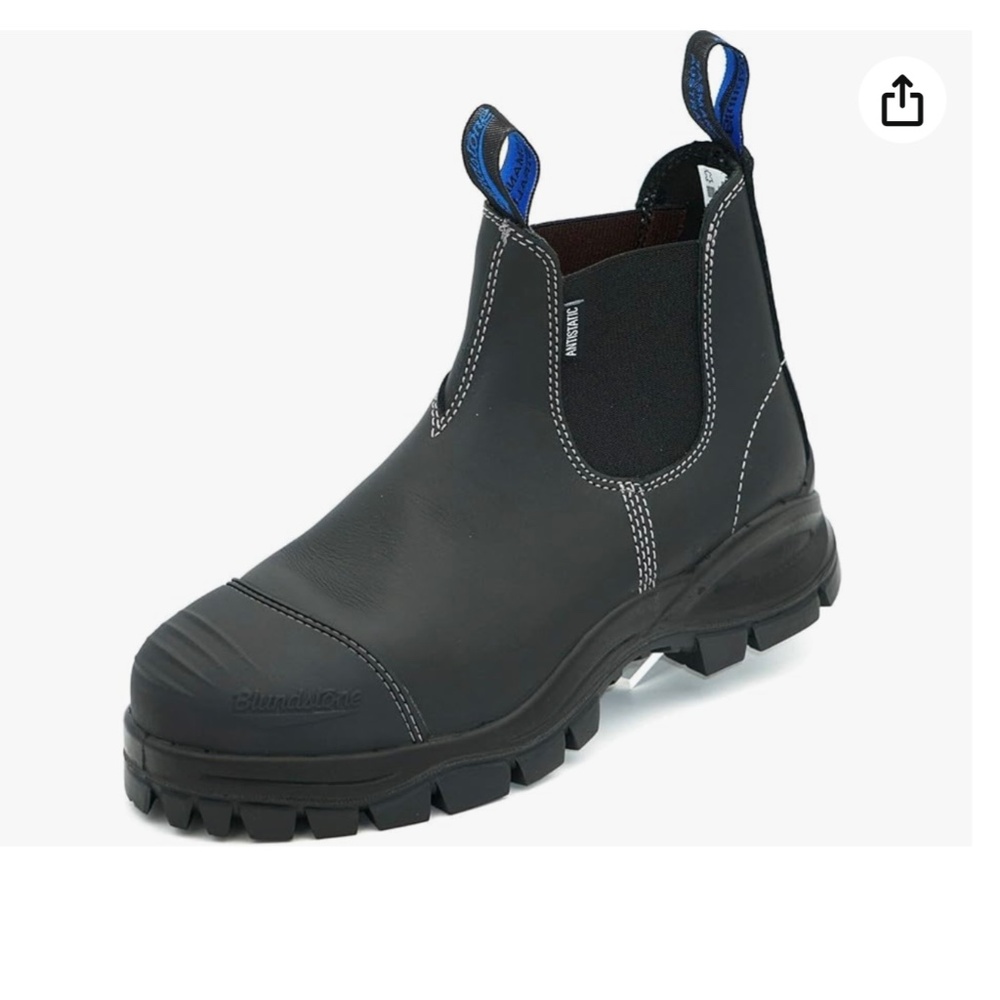 Blundstone BL910 Blk Leather Mens Chelsea Work Boots 7.5a.u 8.5us nwot